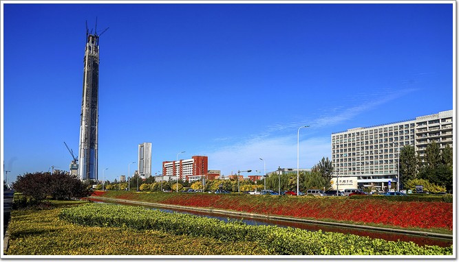 中国第一高楼——高银金融117大厦远景图