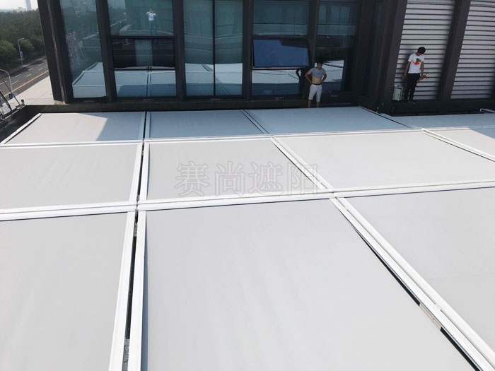 天安创新科技产业园楼采光顶电动天幕电动天幕效果照片