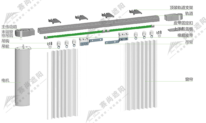 电动开合帘产品结构图