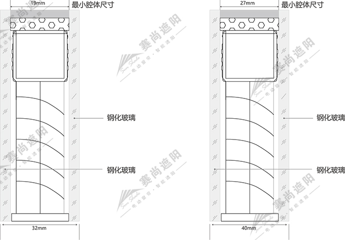 电动中空铝百叶帘安装方式图