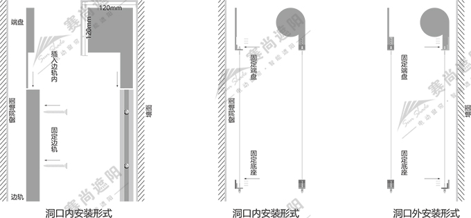 户外卷帘安装方式图