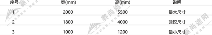 平板百叶应用尺寸