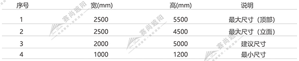 梭形百叶应用尺寸